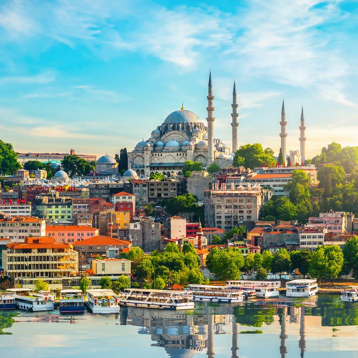 Golden Horn Bay in Istanbul on a sunny day