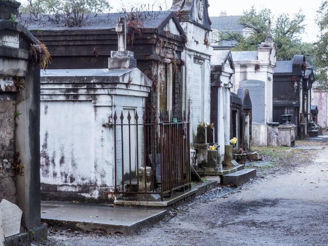 An above ground cemetery graveyard in New Orleans.